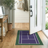 Purple Tennis Court Area Rug