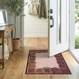 Greek Temple Meander Border Rug