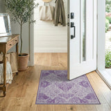 Traditional Persian Purple Persian Medallion Area Rug
