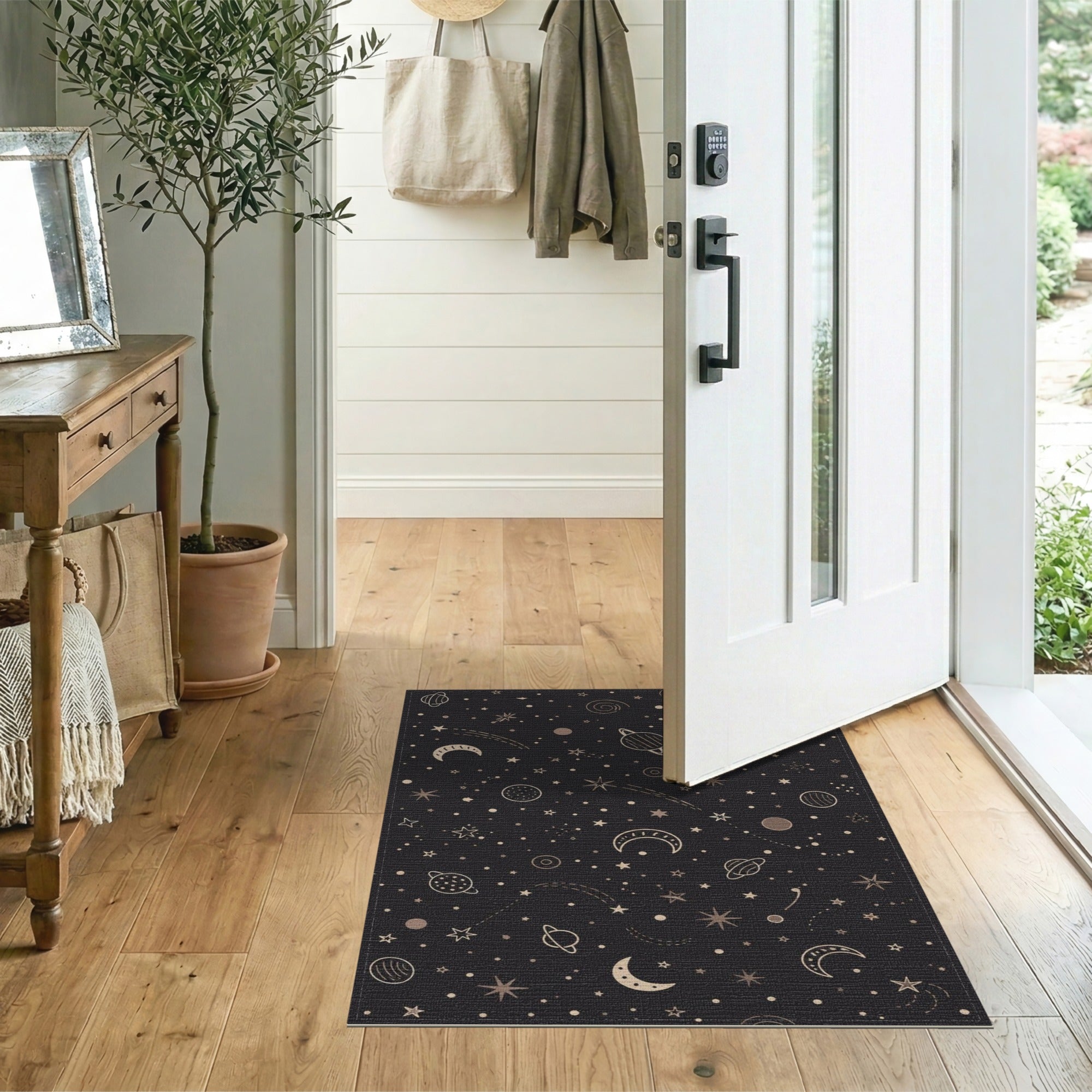Celestial Black Area Rug