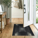Black White Halftone Geometric Area Rug