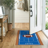 Football Field Cartoon Area Rug