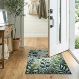 Vintage Ivy Leaf Green Area Rug