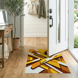 Dynamic Geometric Orange Area Rug