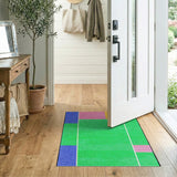 Multi-color and Patterns Vibrant Green Multi-Color Geometric Area Rug
