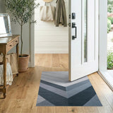 Modern Grey Chevron Striped Area Rug