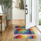 Rainbow Peaks Washable Area Rug