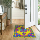 Vibrant Yellow Mandala Persian Area Rug