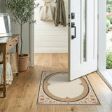 Ornate Persian Floral Border Area Rug