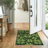 Lush Dewy Four-Leaf Clover Green Area Rug
