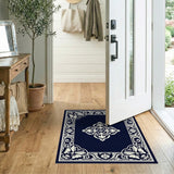 Navy Ornate Medallion Persian Rug