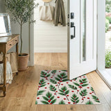 Festive Holly Berry Pattern Area Rug