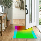 Vibrant Rainbow Halftone Gradient Area Rug