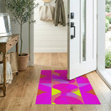 Multi-color and Patterns Vibrant Pink Yellow Geometric Abstract Area Rug