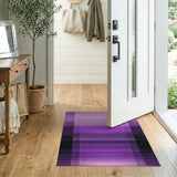 Purple Ombre Vertical Stripe Area Rug