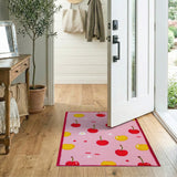 Playful Cherry Peach Pink Fruit Rug