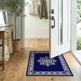 Deep Navy Mandala Persian Area Rug