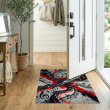 Swirling Musical Notes Abstract Rug