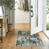 Distressed Patchwork Neutral Area Rug