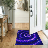 Cosmic Spiral Purple Area Rug