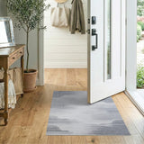 Ethereal Grey Cloud Abstract Area Rug