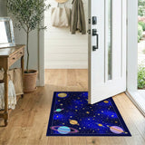 ODIKA Space Planets Washable Area Rug - Low Pile Kids Galaxy Rug