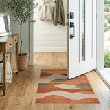 Abstract Wavy Horizon Area Rug