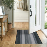 Black and White Black White Vertical Stripe Geometric Rug