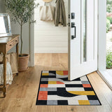 Bold Geometric Modern Area Rug in Multi-Color