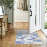 Serene Blue Ducks on Lily Pads Area Rug