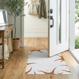 Abstract Brown Tan Splatter Area Rug