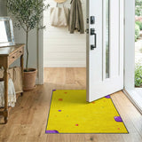Playful Yellow Bubble Dot Area Rug