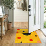 Yellow Smiley Face Kids Area Rug