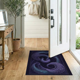 Purple Entwined Tentacles Abstract Area Rug