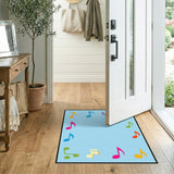 Playful Colorful Music Notes Kids Area Rug