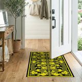 Geometric Modern Bold Yellow Geometric Abstract Area Rug