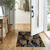 Hypnotic Leopard Swirl Area Rug