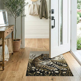 Majestic Leopard in Wildflower Meadow Rug