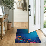 Vibrant Deep Sea Coral Reef Fish Area Rug
