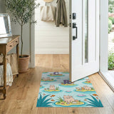 Playful Cartoon ABC Island Kids Rug