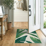 Lush Green Banana Leaf Area Rug