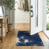 Navy Starburst Abstract Area Rug
