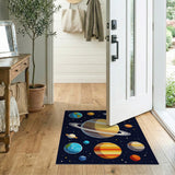 Pixel Art Solar System Kids Area Rug