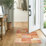 Orange Geometric Area Rug