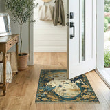 Moonlit Mermaid Lagoon Teal Rug