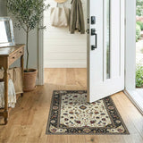 Traditional Persian Multi-color and Patterns Ivory Traditional Persian Floral Area Rug