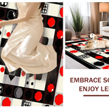Ultra Soft Area Rug, Non Slip, Stain Resistant, Washable Area Rugs for Living Room, Bedroom, Playful Modern Dice Aesthetic(Red)