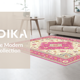 Chic Gold Trimmed Medallion Design(Ivory)