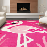 Lively Cartoon Flamingo Illustration(Pink)
