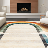 Ultra Soft Area Rug, Non Slip, Stain Resistant, Washable Area Rugs for Living Room, Bedroom, Serene Minimalist Ombre Effect(Beige)
